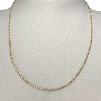 Collier d'occasion or 750 jaune maille boule