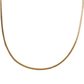Second-hand chain in 750 yellow gold with curb chain stitch