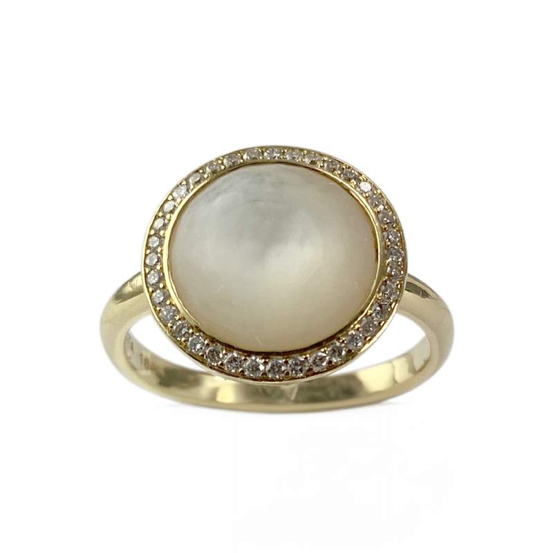 Bague IPPOLITA d'occasion or 750 jaune diamant nacre - vue 1