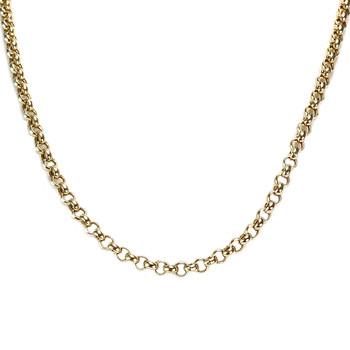 Used 14K yellow gold Jaseron chain, 45 cm
