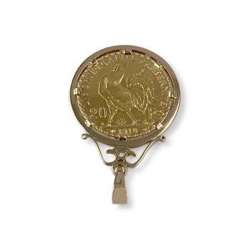 Tweedehands 750 geelgouden medaille