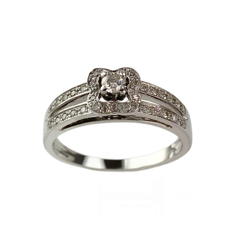 Bague MAUBOUSSIN d'occasion or 750 blanc diamant - vue 1