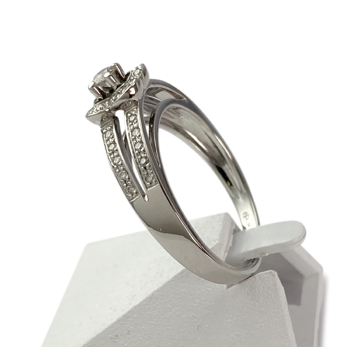 Bague d'occasion or 750 blanc diamant - vue 2