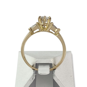 Tweedehands gouden 750 gele diamanten ring