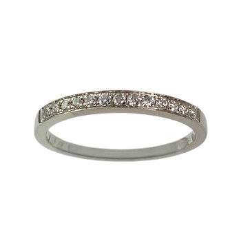 Bague d'occasion or 750 blanc diamant