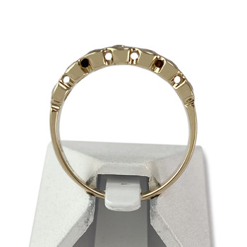 Tweedehands gouden 750 gele diamanten ring