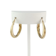 Second-hand 750 yellow gold hoop earrings