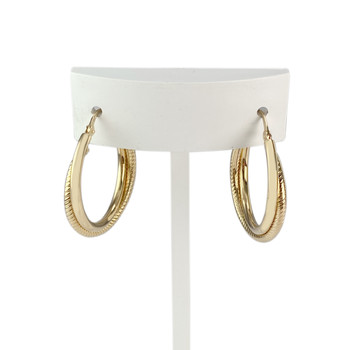 Second-hand 750 yellow gold hoop earrings