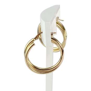 Second-hand 750 yellow gold hoop earrings