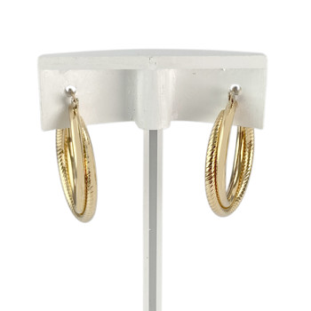 Second-hand 750 yellow gold hoop earrings