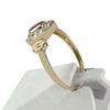 Second-hand gold 750 yellow ruby diamond ring - vue V2