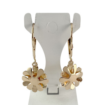 Precious metal earrings 750 gold yellow cultured pearl