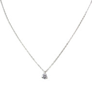 Collier d'occasion or 750 blanc diamant DSI1 0.20ct