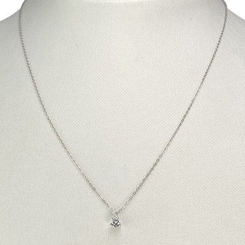 Collier d'occasion or 750 blanc diamant DSI1 0.20ct