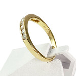 Bague d'occasion or 750 jaune diamants - vue 2