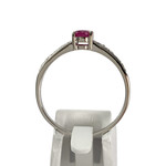 Bague d'occasion or 750 blanc rubis diamants - vue 3