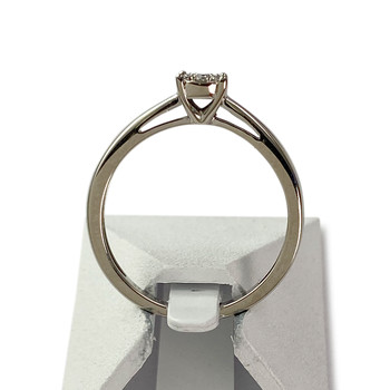 Solitaire d'occasion or 375 blanc diamants