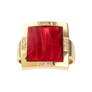 Bague d'occasion or 750 jaune diamants