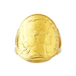 Bague d'occasion or 750 jaune pièce - vue 1