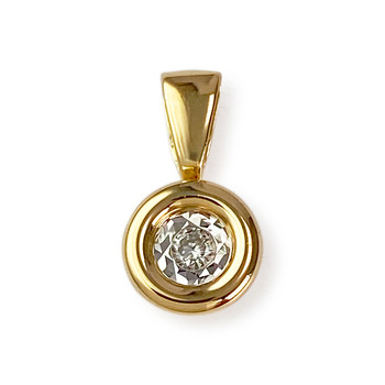 Pendentif d'occasion or 750 jaune diamant