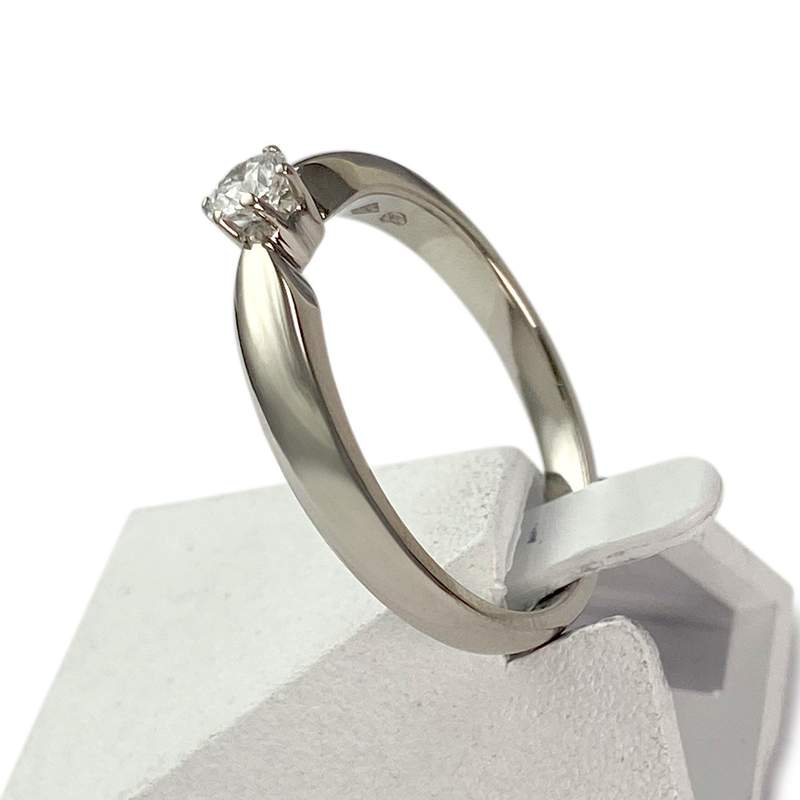 Bague d'occasion or 750 blanc diamant - vue 2