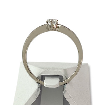 Bague d'occasion or 750 blanc diamant