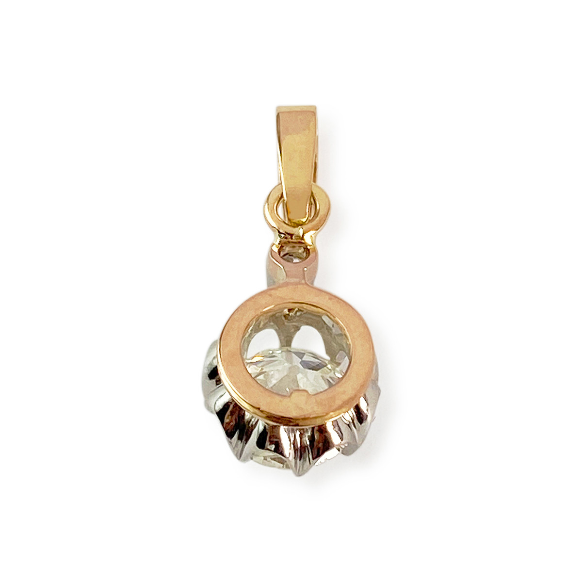 Pendentif d'occasion 2 ors 750 diamant - vue 2