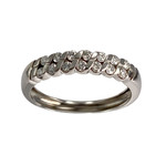Bague d'occasion or 750 blanc diamant - vue 1