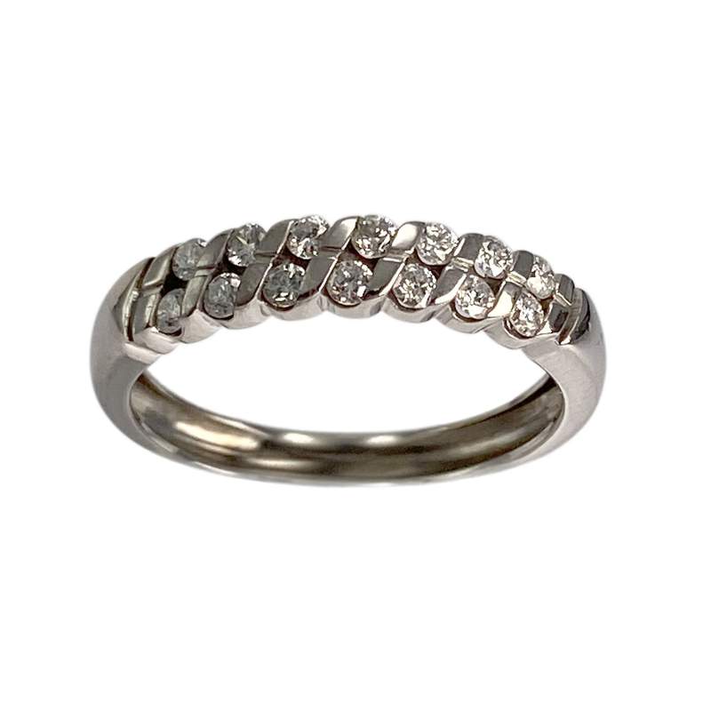 Bague d'occasion or 750 blanc diamant - vue 1