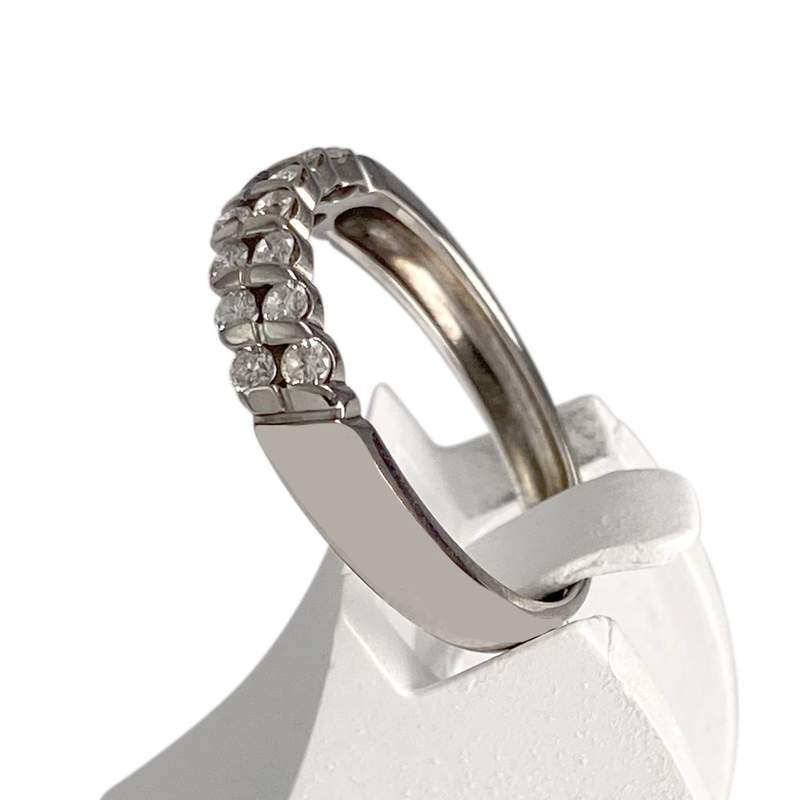 Bague d'occasion or 750 blanc diamant - vue 2