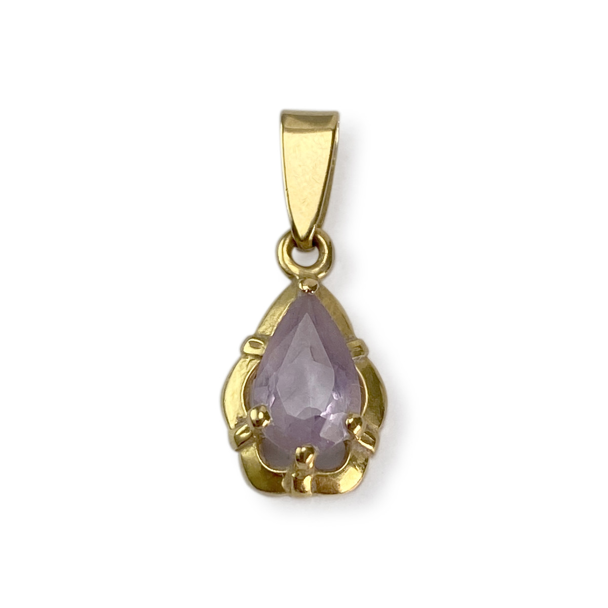 Pendentif d'occasion or 750 jaune amethyste