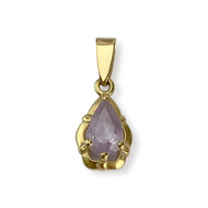 Pendentif d'occasion or 750 jaune amethyste