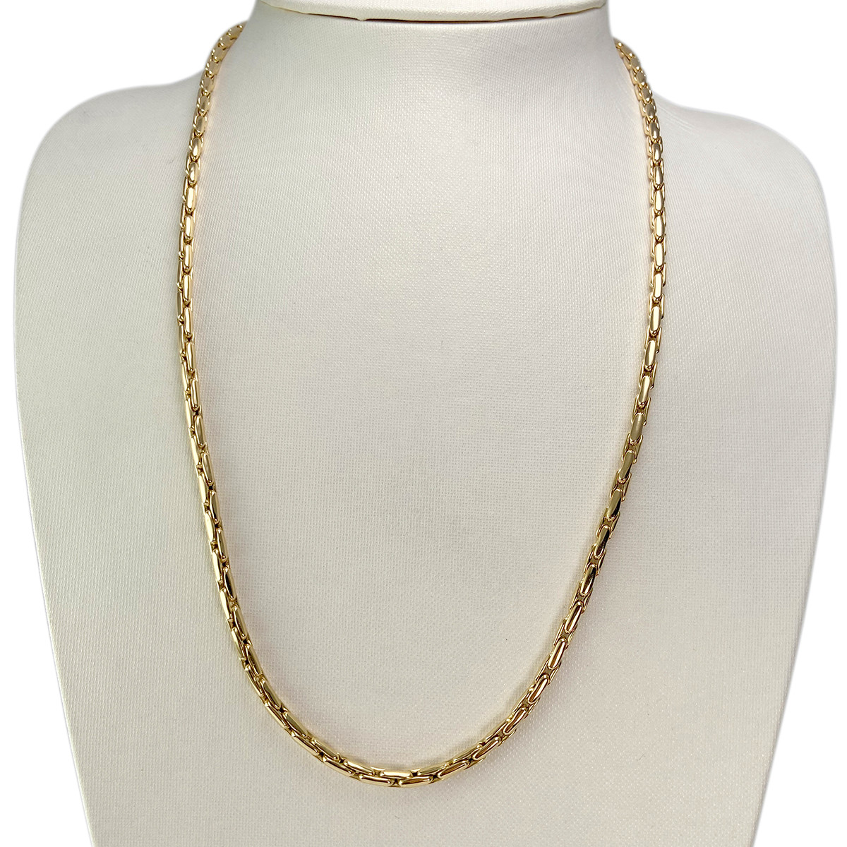 Tweedehands halsketting van 750 geelgoud, 55 cm - afbeelding 2