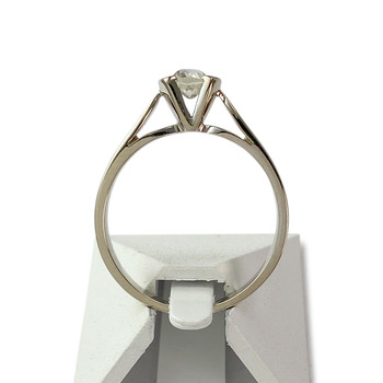 Bague d'occasion or 750 blanc diamant