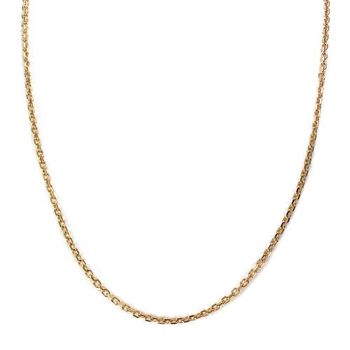 Tweedehands gouden ketting 750 gele maliënkolder 51 cm