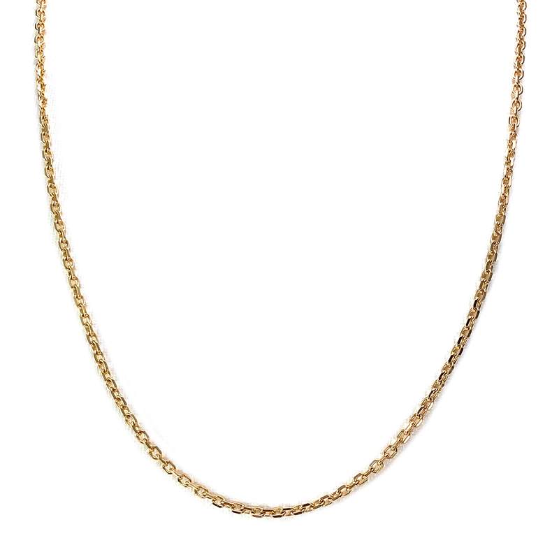 Tweedehands ketting van 750 geelgoud, forçat-schakels, 51 cm - afbeelding 1