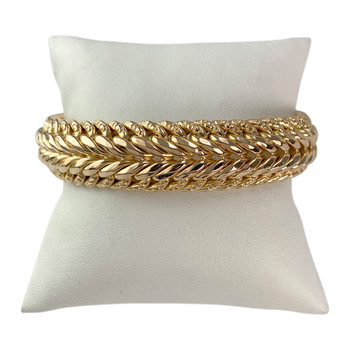 Bracelet d'occasion or 750 jaune maille américaine 22 cm