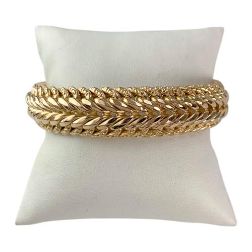 Pre-owned 750 yellow gold bracelet, American chain, 22 cm