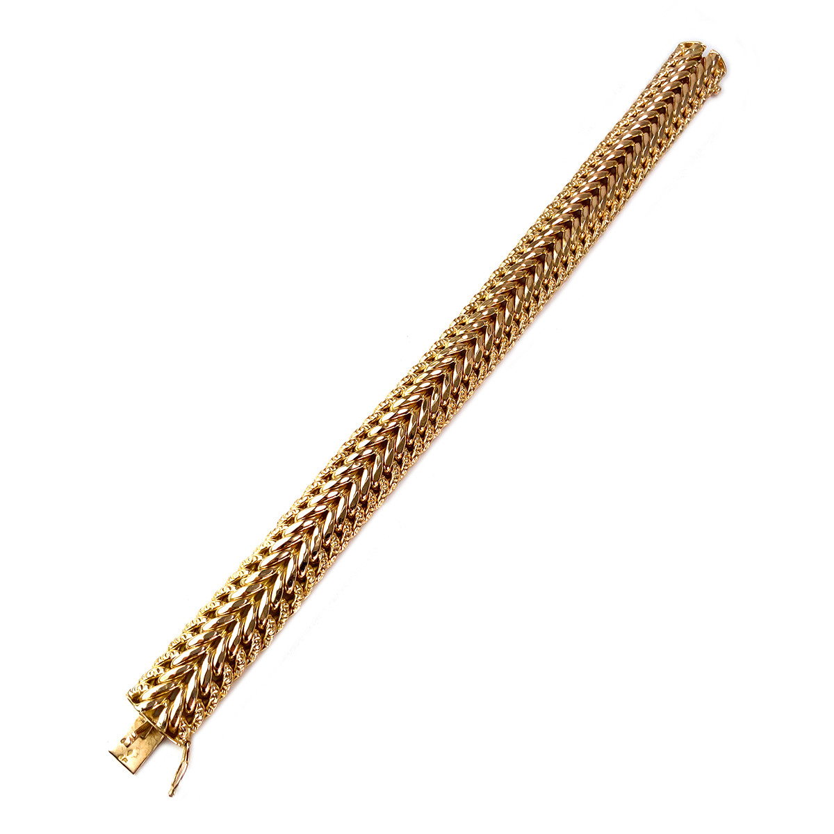 Tweedehands armband goud 750 geel amerikaans gaas 22 cm - bekijken 3