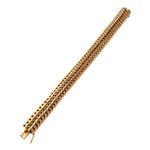 Bracelet d'occasion or 750 jaune maille américaine 22 cm - vue 3