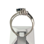 Bague d'occasion or 585 blanc saphir diamant - vue 3