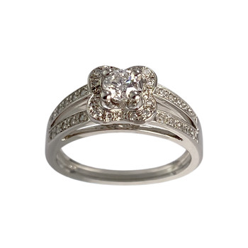 Tweedehands MAUBOUSSIN ring goud 750 witte diamant