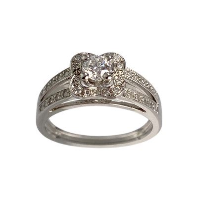 Bague MAUBOUSSIN d'occasion or 750 blanc diamant - vue 1