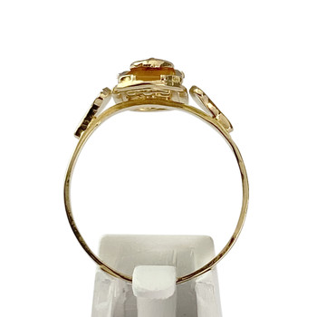 Tweedehands ring van 750 geelgoud met scarabee