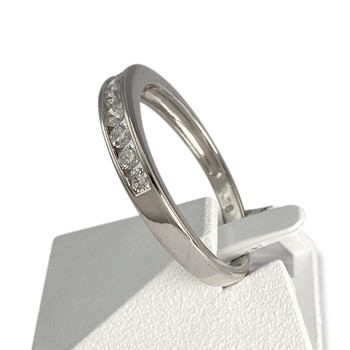 BAGUE d'occasion or 750 blanc diamant