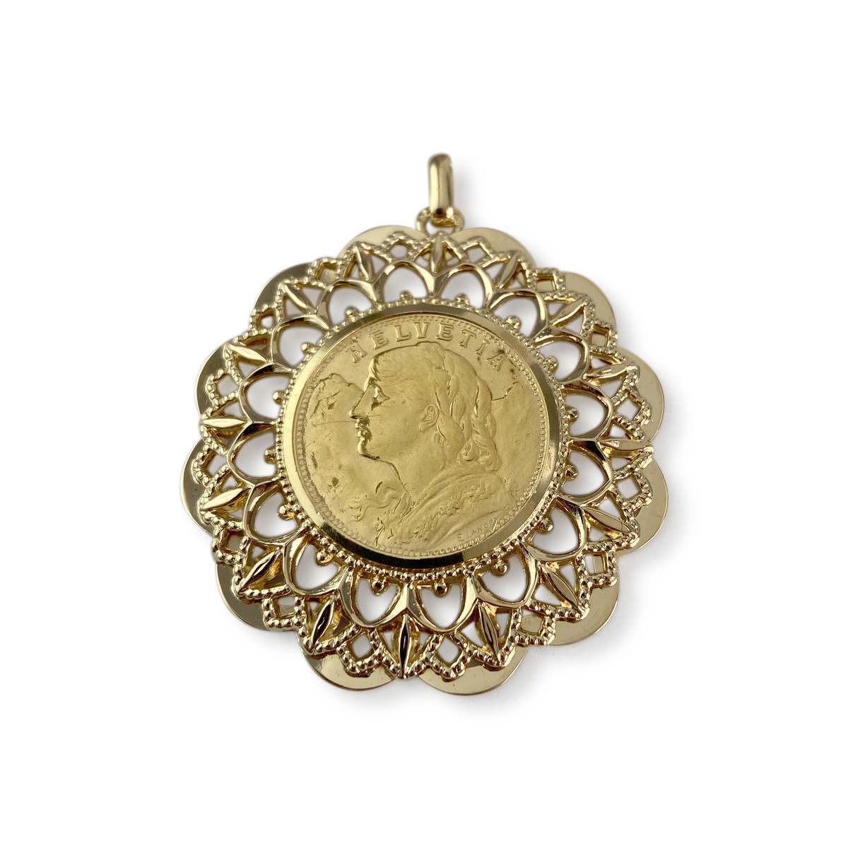 Tweedehands 750 geelgouden medaille