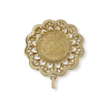 Tweedehands 750 geelgouden medaille