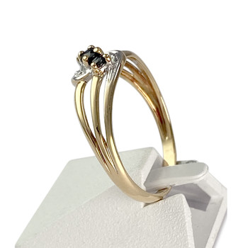 Bague d'occasion or 750 2 tons saphirs