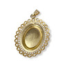 Pendentif d'occasion or 750 jaune rubis perle de culture - vue V2