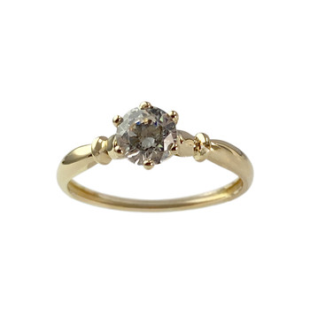 Solitaire d'occasion or 750 jaunezirconia